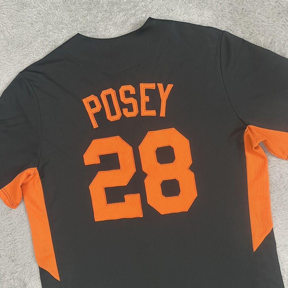 San Francisco Giants Buster Posey Jersey Black TX3 Cool Sewn Men’s L MLB Genuine